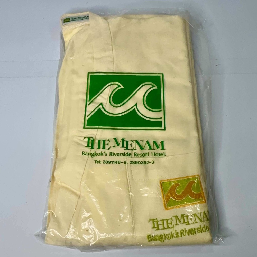 Vintage The Menam Bangkok Thailand Riverside Hotel Robe Yukata Kimono Size L
